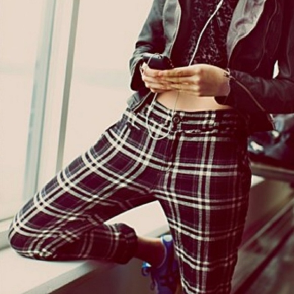 Free People Plaid Trousers - Picture 3 of 8